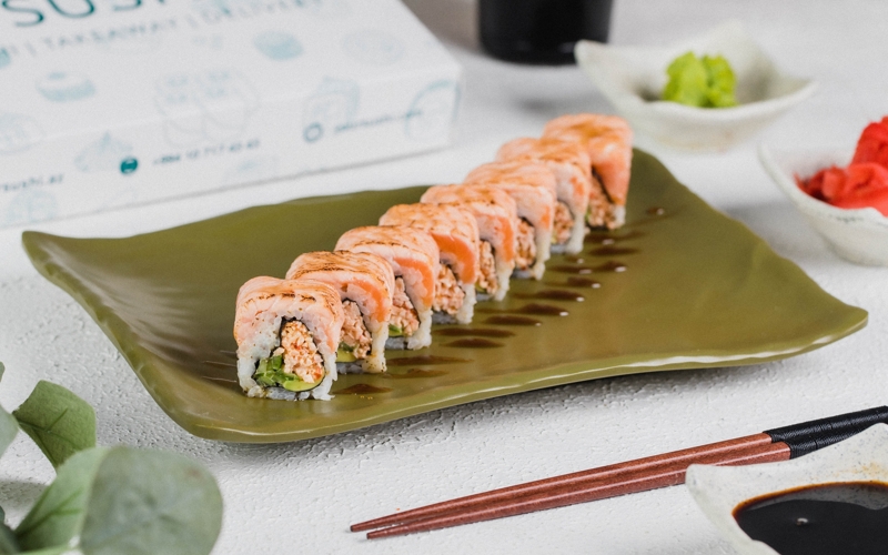 Salmon Teryaki Roll (8 ədəd)